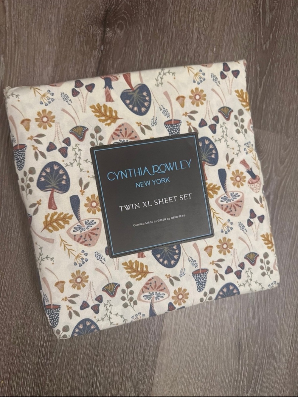 Cynthia Rowley mushrooms fall Twin XL Sheet Set